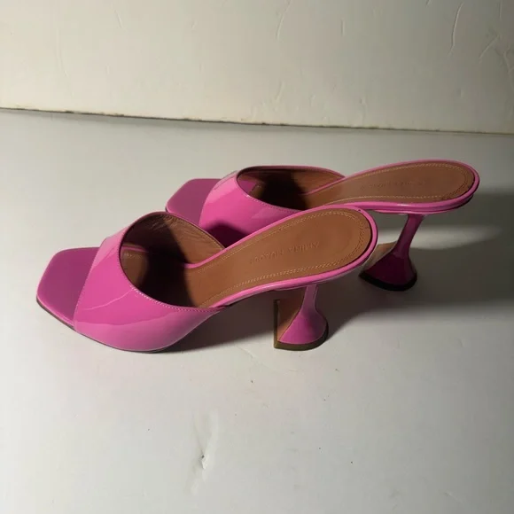 Amina Muaddi Vibrant Pink Mules - Picture 3 of 8
